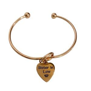 Sister In Law Heart Cuff Bracelet